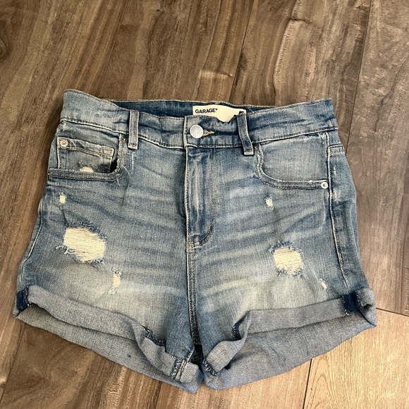 Retro high waist stretch jeans short - Picture 1 of 3
